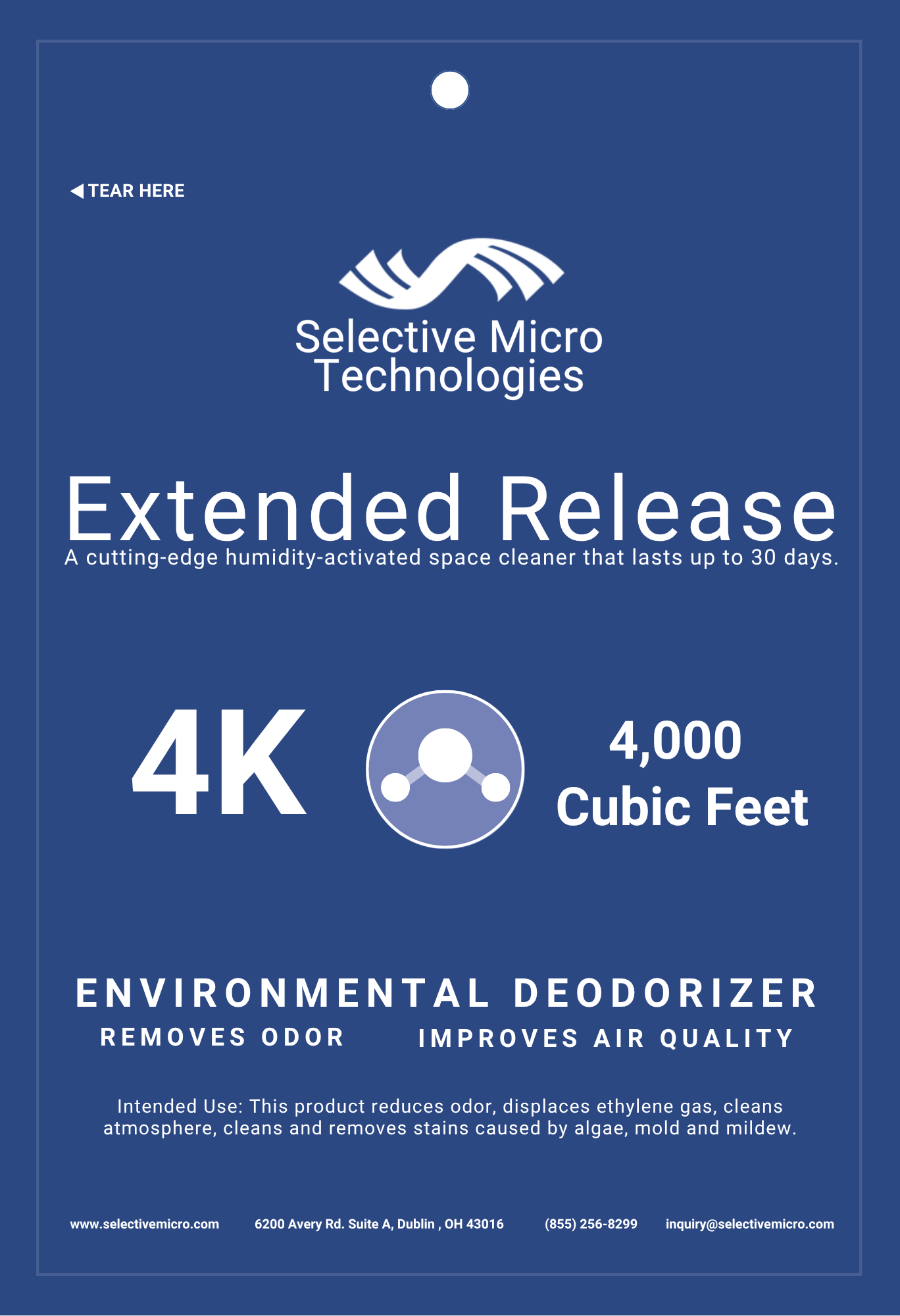 Extended Release Deodorizer